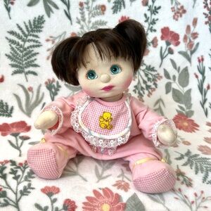 VINTAGE MY CHILD doll Dark hair, blue eyes, pigtails Mattel 1980s *PLEASE READ*